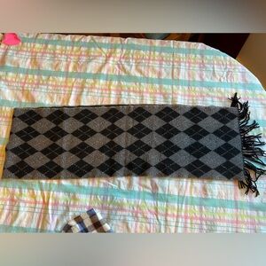 Black/Grey Scarf with Tassles